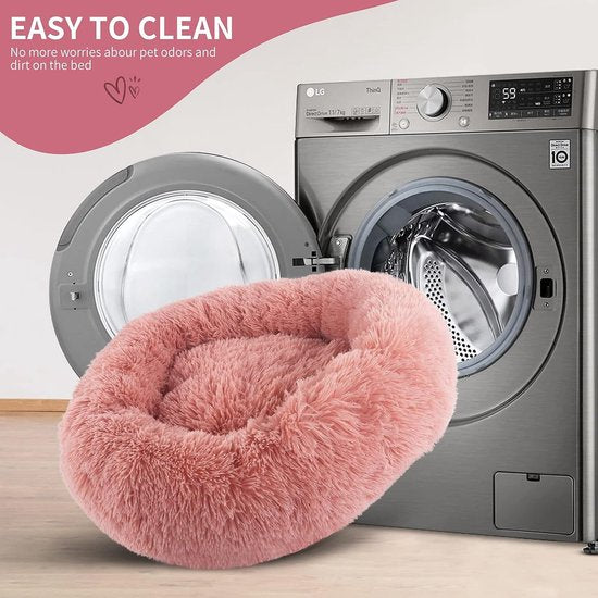 XH034 Ronde pluche honden- of kattensofa, rond, Bean Paste