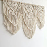 Macramé wandbehang kunst geweven tapijt boho decoratie chic home decor appartement slaapzaal kamerdecoratie, balkon decoratie, wanddecoratie boho (H)