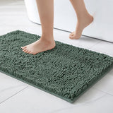 Badmat, antislip, absorberend, chenillemat, antislip, wasbaar, 60 x 90 cm, matcha-groen Badmat, antislip, absorberend, chenille mat, antislip, wasbaar, 60 x 90 cm, matcha-groen