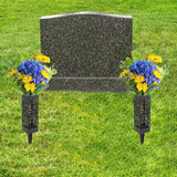 4X grafvaas met grondpin, grafbloemenhouder, begraafplaatsvaas voor het decoreren van begraafplaatsen en tuinen, plastic begraafplaatsvaas