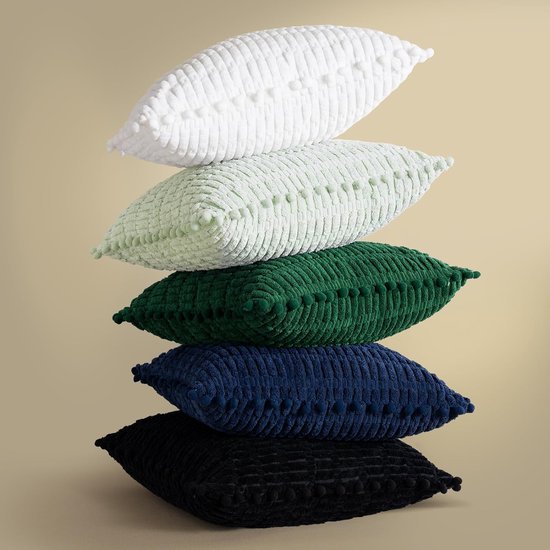 Set van 2 kussenslopen, 40 x 40 cm, corduroy fluweel, sofakussen, zachte kussenhoezen, boho-kussenslopen, sierkussen, moderne kussens, decoratie voor bank, slaapkamer, thuis, auto,