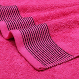 Ultra-zachte set katoenen handdoekenset, met 2 extra grote badhanddoeken 70 x 140 cm, 2 handdoeken 40 x 60 cm en 2 washandjes van 30 x 30 cm, warm roze