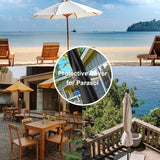 Parasolhoes, waterdichte grote parasolhoes, beschermhoes voor parasol met ritssluiting en verstelbaar trekkoord, lichtbestendige hoes van Oxford-weefsel (190 x 30 x 50 cm)