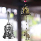 2 stuks klassieke zinklegering restaurantservicebel kersthandbel tafelbel maaltijdbel handbel voor belwaarschuwing diner bij de receptie hotelservice