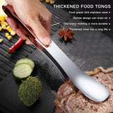 Serveertang, spaghettitang, aspergetang, roestvrijstalen slatang, geschikt voor pasta, salade, gegrild vlees, vaatwasmachinebestendig (2 stuks)