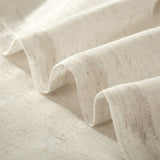 Vitrage linnenlook gordijn, lange moderne effen bistrogordijn, halftransparant deurgordijn, keukengordijnen, korte gordijnen BxH 132 x 183 cm, beige, 1 stuk