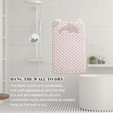 4-delige douchemat, antislip douchemat, premium douchemat, schimmelbestendig, antibacterieel, kan worden gemasseerd, in de machine wasbare badmat (kaki, 35 x 70 cm)