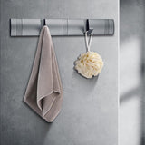 Kapstokhaak met 5 beweegbare haken, moderne kapstokhaakwand voor slaapkamer, badkamer, keuken, kapstok voor jassen, jassen, sjaals, handtassen en meer, grijs