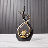 Keramisch beeld, moderne abstracte sculptuur, woondecoratie, tafeldecoratie voor woonkamer, slaapkamer, eetkamer, kantoor