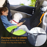 Hondenstoelhoes voor de achterbank met kijkvenster, robuuste en gewatteerde hangmat, autostoelhoes met zijkleppen, universele pasvorm voor de meeste auto's