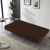 Bankhoes aan de armleuningen, 3-zits, elastisch, anderzijds wasbaar, bankovertrek, schoenen voor Clic Clac, aan de armleuningen, donkerbruin