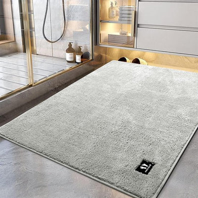 Color&Geometry Zachte Microvezel Badmat 50 x 80 cm, Fluffy Shaggy Badmat, Ultra Water Absorberende Badmat, Antislip, Machinewasbaar Voor Douche, Badkamer (Wit