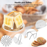 4 campingbroodroosters voor koken, campingbroodrooster voor gasfornuis, roestvrij staal, opvouwbaar broodrooster, mini-broodrooster, campingaccessoire met opvouwbare standaard voor picknick, reizen,