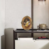 Fotolijst Barokke ovale lijst 7 x 5 trouwfotolijst geschikt voor foto's van 12,7 x 17,8 cm in goud voor wand- en tafeldisplay