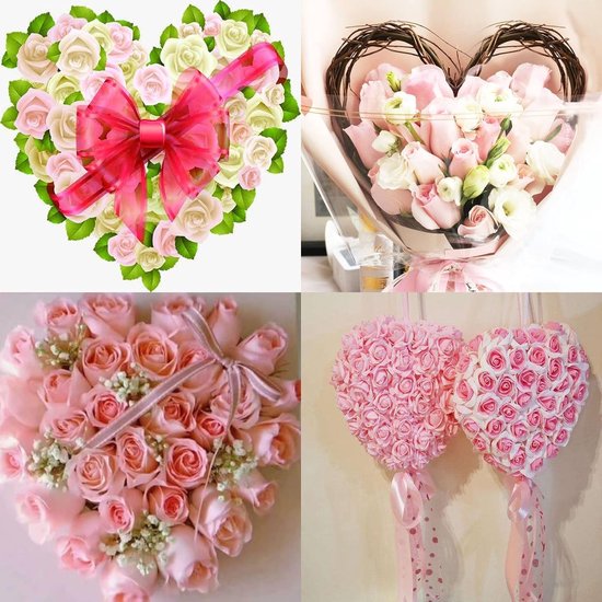 Krans,hartvormige rotanring is met de hand gemaakt van rotanmateriaal