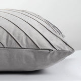 Kussenhoes, goudgrijs, fluweel, decoratief kussen voor woonkamer, 45 x 45 cm, bankkussen, luxueus zacht bankkussen, sierkussenhoes met verborgen ritssluiting, voor woonkamer, slaapkamer, set van 2