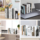 Boekenhouder, 7 paar boekensteunen metalen boekenhouder voor plank zwarte boekensteunen boekensteunen boekensteunen voor planken voor boeken, dvd's, tijdschriften, 70 x 110 x 130 mm