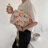 Cosmetische tas, make-uptas, draagbare make-uptas voor dames en meisjes, make-uporganisator, reistoilettas voor damesmeisjes (kleurrijk)