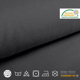 Queensize bed bedset van 2, 1 molleton, 1 hoeslaken antraciet (130-160 cm x 210 cm) voor caravan of caravan Oeko-TEX - 100% katoen