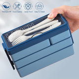 Lunch Box for Adults, 1450 ml Lunch Box with Compartments, Bento Boxes Lunch Box Children with Cutlery, Lunch Box, Lunch Box, Leak-Proof Food Box, Lunch Box Division, Breakfast Box Lunch Box