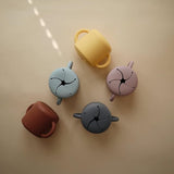 Snackbeker Siliconen kinderlunchbox voor onderweg Lekvrij en vaatwasmachinebestendig Gemakkelijk vast te houden voor peuters Hoogwaardig en duurzaam Eerste uitrusting voor baby's Bleke narcis