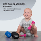 Halters, neopreen, korte halterset, kleine halterset (set van 2) voor dames, gymnastiek, yoga, pilates