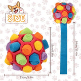 Snuffelbal voor honden, interactief hondenspeelgoed, wasbaar intelligentiespeelgoed voor huisdieren, snuffelkleed voor kleine, middelgrote, grote honden, katten