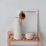 Zwarte keramische vazenset van 3 kleine bloemenvazen voor decoratie, moderne rustieke boerderij huisdecoratie, decoratieve vazen voor pampasgras-ideeënplank (Beige)