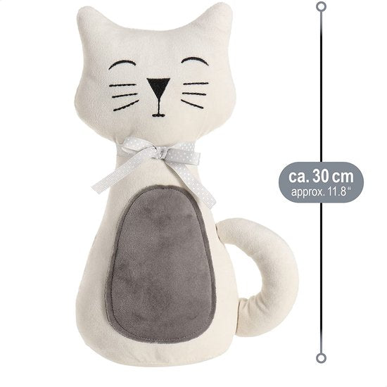 Deurstopper, zware deurhouder, schattig kattendesign, functioneel woonaccessoire, stopper voor ramen en deuren, optimaal bij doorgang (1 stuk - kat Lucy)