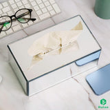 Zakdoekdoos - Elegant spiegelacrylglasontwerp - 23,5 x 13,5 x 9,5 cm - Doos voor cosmetische tissues