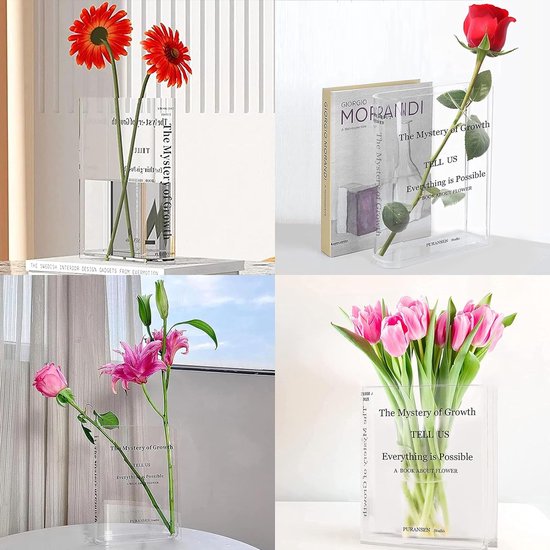 Vaas transparant 15 x 3,8 x 19,8 cm