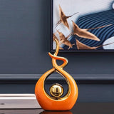 Keramisch beeld, moderne abstracte sculptuur, woondecoratie, tafeldecoratie voor woonkamer, slaapkamer, eetkamer, kantoor