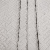 Sprei, bedsprei met geometrisch patroon, slaapkamer woondeken, zacht en huidvriendelijk, dekbed van microvezel met ultrasoon genaaid, gewatteerde deken voor bed, 170 x 210 cm, lichtgrijs