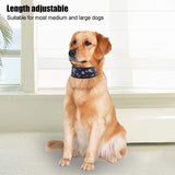 Nylon hondenhalsband verstelbare Nylon kraag comfortabele veiligheidshalsband met reflecterende gesp voor middelgrote en grote honden (s-Marineblauw)