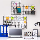 Set van 3 planken voor Design Metal Wall, Grid Shelf Design, Gebruikt voor Grid Photo Wall