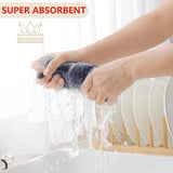 Theedoeken, 100% katoen, set van 6, 32 x 72 cm, zachte theedoeken, keukendoeken, absorberende keukendoeken, dikke premium theedoek, vaatdoek, schoonmaakdoekjes, donkergrijs