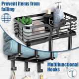 Handdoekhouder voor aan de muur, handdoekhouder met plank en 3 haken, handdoekhouder voor de badkamer kan tot 6 grote afmetingen (160 x 100 cm) van opgerolde handdoeken, mat zwart