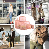 Packing Cubes Kofferorganizer, 8 stuks, kofferorganizer, pakzakken, pakzakken met schoenenzak, waszak, reisorganizer, kledingtassen voor rugzak (roze)