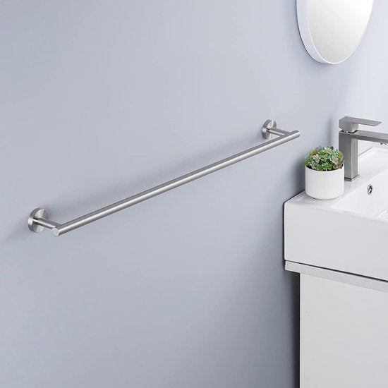 Towel Rail Stainless Steel Bath Towel Holder 90 cm Wall Mounted Brushed A2000S90-2