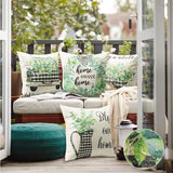 Waterdichte kussenhoezen, decoratief, vaste stof, waterbestendig, kussenhoes, bankkussen, kussensloop voor bank, balkon, terras, patio, tuin, buiten, eucalyptus