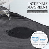 Set van 4 microvezel handdoeken, microvezel handdoek, pluizige microvezel badhanddoek, microvezel handdoeken voor het haar, zacht en absorberend, 40 x 76 cm, donkergrijs