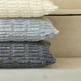 Set van 4 decoratieve kussenslopen, 30 x 50 cm, grijs, corduroy fluweel, kussen, bankkussen, sierkussen, wollige kussenslopen, kussenhoes voor bank, bank