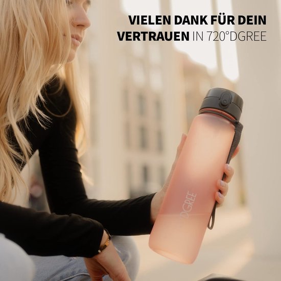 SoftTouch-drinkfles "uberBottle" + zeef - 650 ml - BPA-vrij - lekvrije waterfles voor kinderen, school, universiteit, sport, fitness - Tritan bidon - licht en onbreekbaar