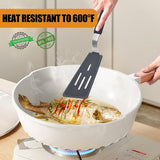 Pannenspatel, siliconen, 3-delige set, 315 °C, hittebestendige spatels van siliconen, voor anti-aanbak-kookgerei, BPA-vrij, keukengerei, grote flexibele spatel voor ei, pannenkoeken, vis, hamburgers