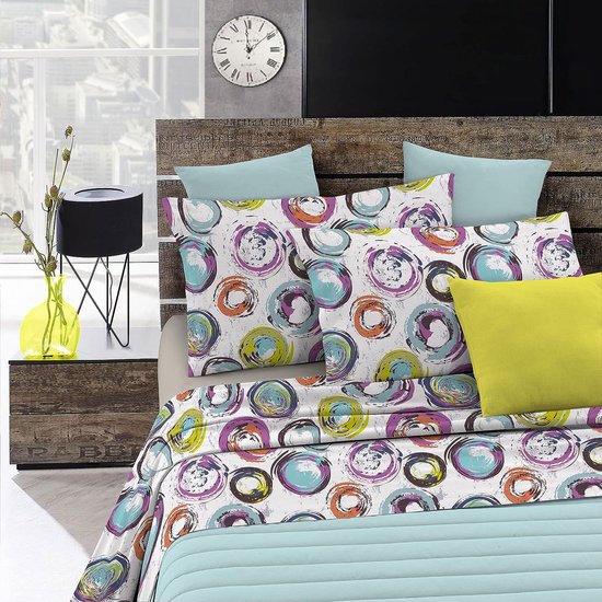 beddengoed, microvezel, Paars, tweepersoonsbed, 280 x 250 x 2 cm