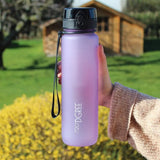 SoftTouch-drinkfles "uberBottle" + zeef - 1,5 L - BPA-vrij - waterfles voor sport, fitness, sportschool, buitenshuis, wandelen - grote sportfles van Tritan - licht, duurzaam