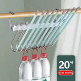 Trouser Hanger, Trouser Hanger, Space-Saving, Stainless Steel, Extendable, Space-saving, Horizontal and Vertical Hanging Methods, for Trousers, Jeans, Scarves, Belts, Ties (9 in 1)