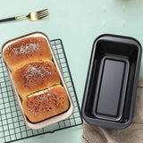 Pan Loaf Tin voor het bakken, non-stick carbon staal baking brood toast mal loaf baking pan set (29,5 x 13 cm - grijs 4 stuks)