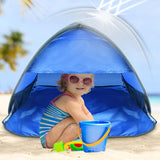 Mini-hoofdtent, pop-up tent mini, mini-hoofdtent, pop-up tent tegen de zon, strandopvang pop-up hond, mini-strandtent, ideaal voor strandkamperen en buitenactiviteiten (koningsblauw)