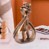 Hars paar kus desktop ornament, paar omarming standbeeld decoratie, creatieve liefhebbers romantiek sculptuur, kus liefhebbers standbeeld voor boekenplank tafeldecoratie